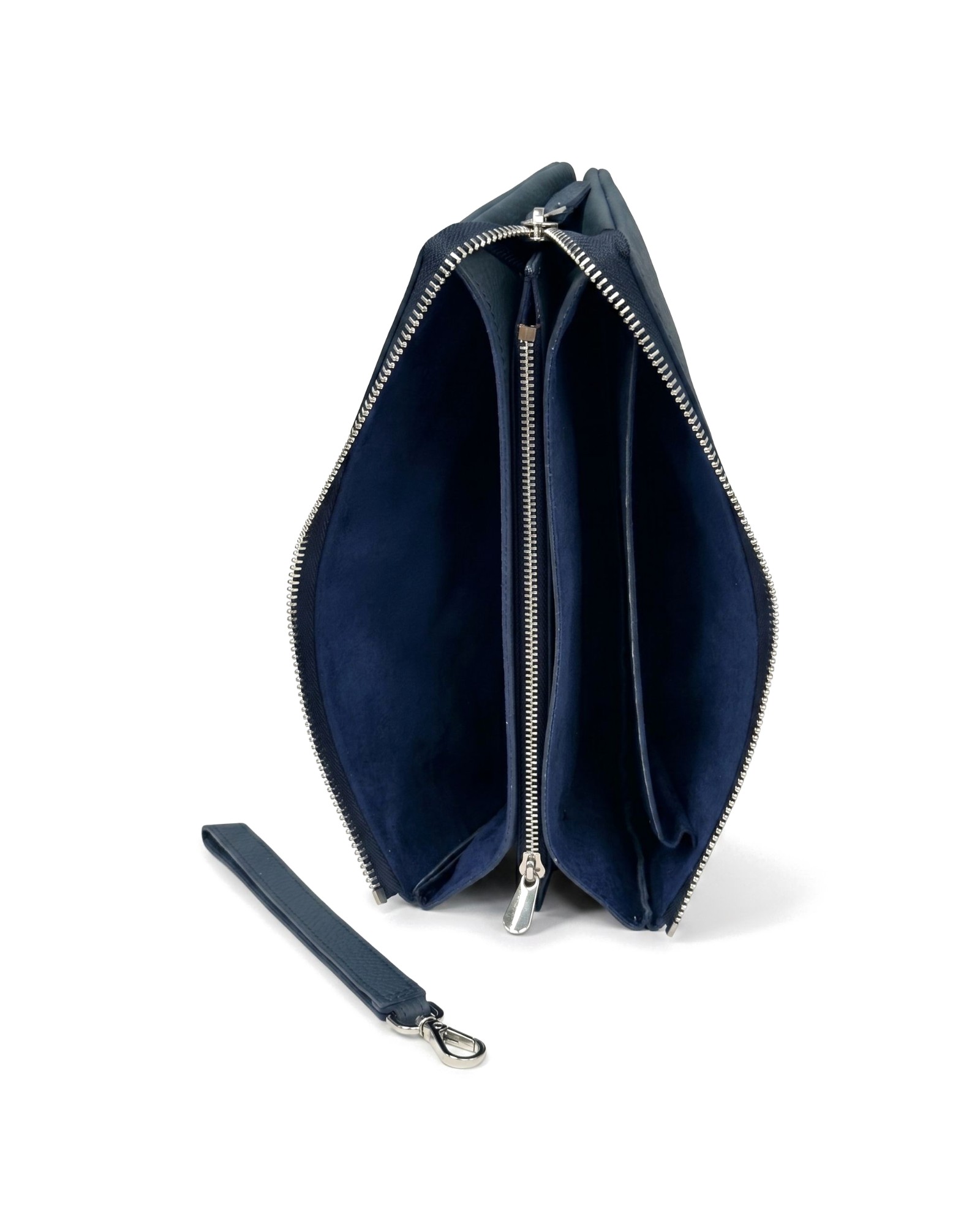 Yumuşak El Çantası Tutma Detaylı — Lacivert
